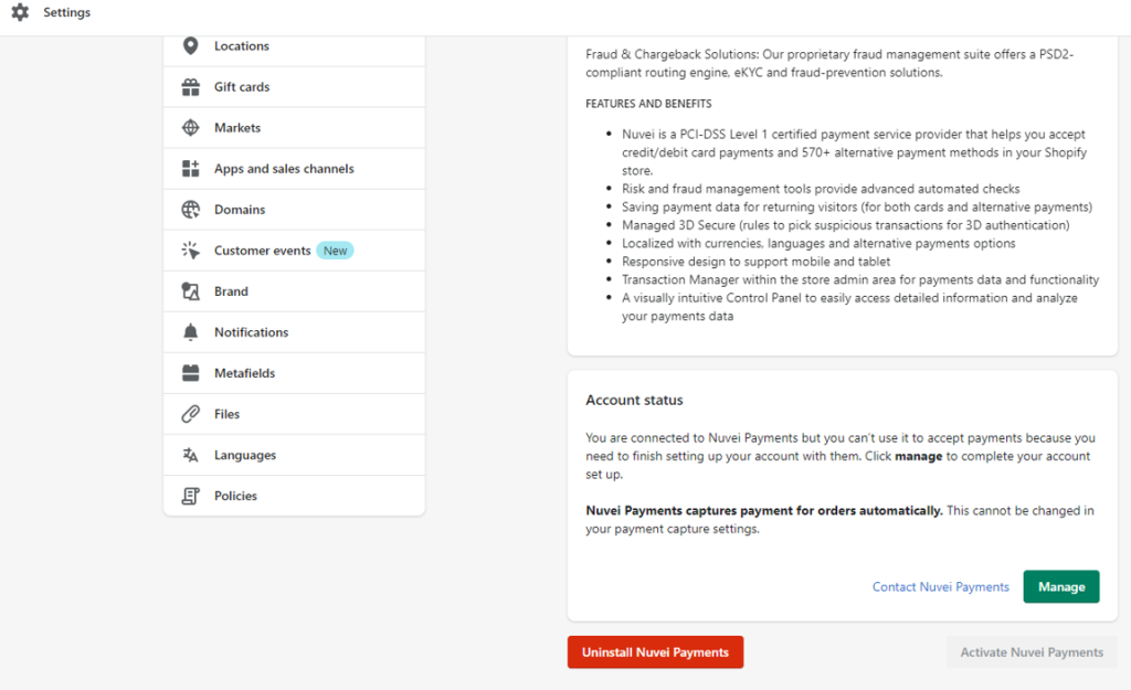 Shopify - Nuvei Documentation